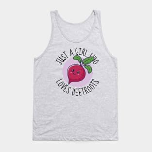 Just A Girl Who Loves Beetroots Cute Beetroot Tank Top